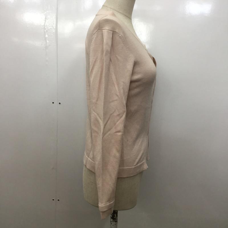 クイーンズコート QUEENS COURT カーディガン 長袖 2 無地 桃 / ピンク / レディース USED 古着 中古 10030470