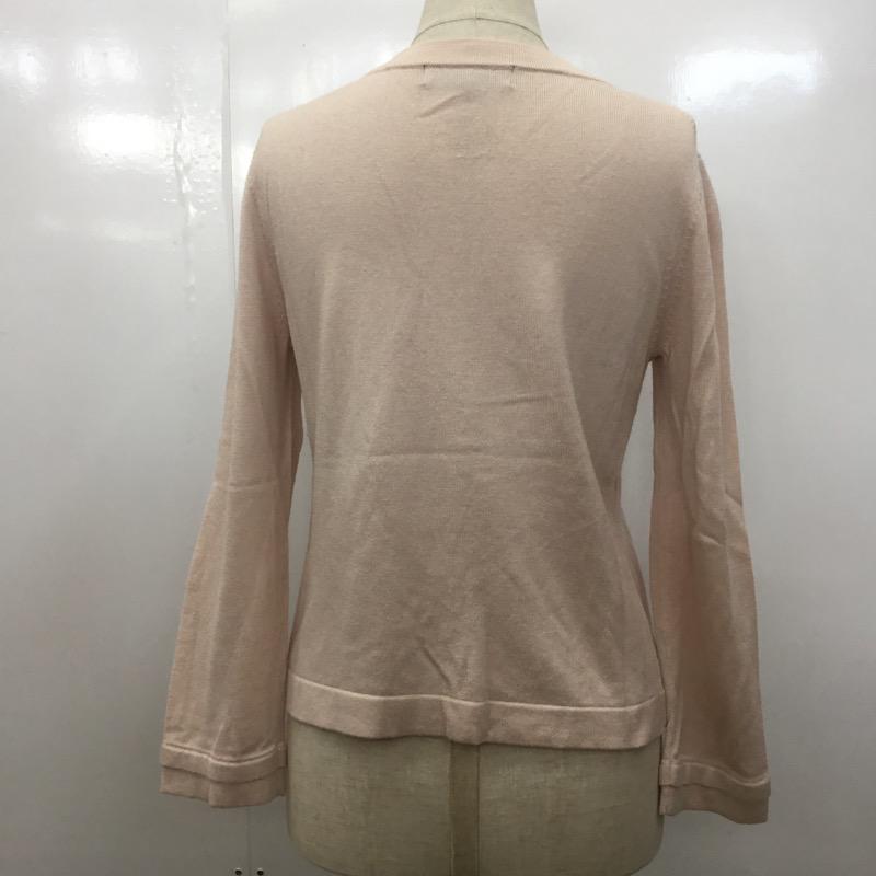 クイーンズコート QUEENS COURT カーディガン 長袖 2 無地 桃 / ピンク / レディース USED 古着 中古 10030470