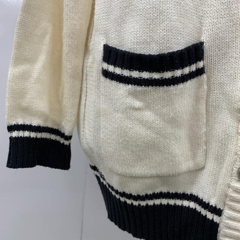 ジーナシス JEANASIS カーディガン 長袖 FREE 無地 オフホワイト / オフホワイト / レディース USED 古着 中古 10030476