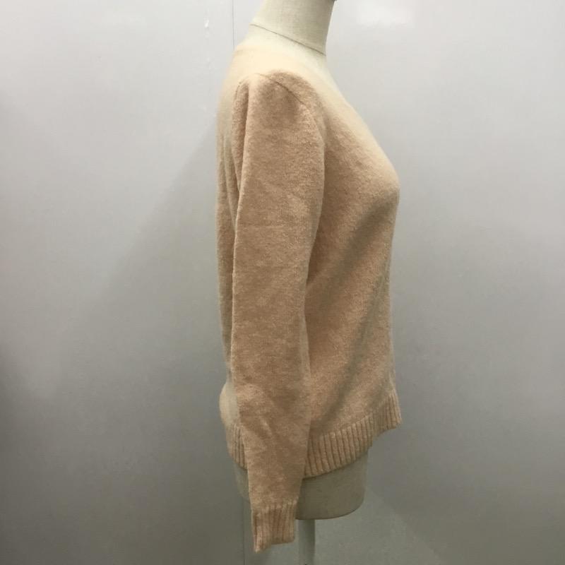 ナチュラルビューティーベーシック NATURAL BEAUTY BASIC ニット、セーター 長袖 M 無地 桃 / ピンク / レディース USED 古着 中古 10030507