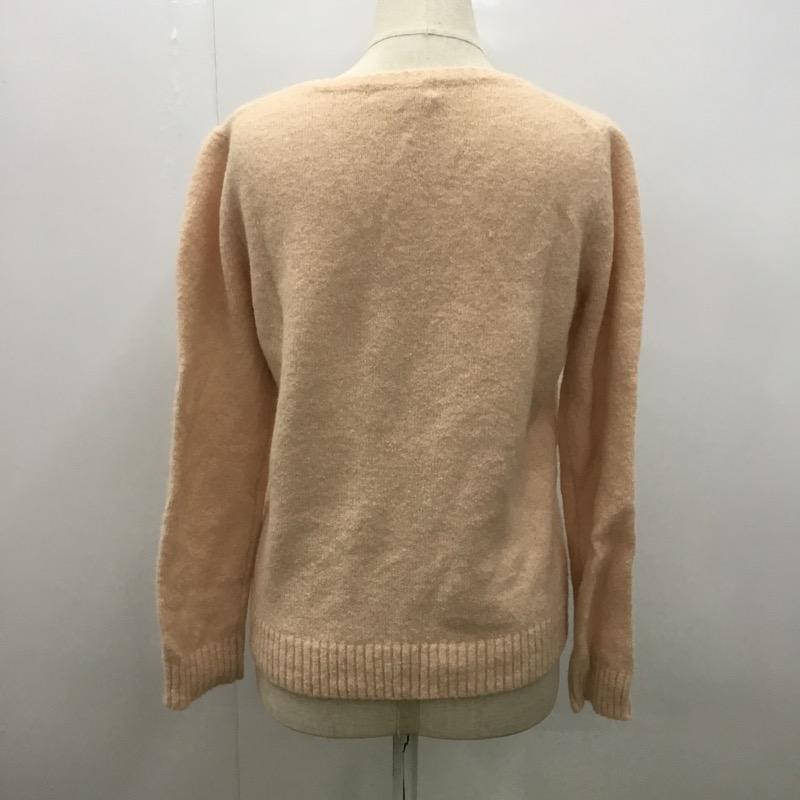 ナチュラルビューティーベーシック NATURAL BEAUTY BASIC ニット、セーター 長袖 M 無地 桃 / ピンク / レディース USED 古着 中古 10030507
