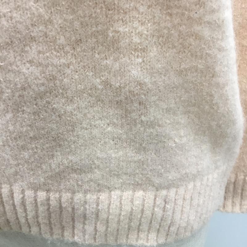 ナチュラルビューティーベーシック NATURAL BEAUTY BASIC ニット、セーター 長袖 M 無地 桃 / ピンク / レディース USED 古着 中古 10030507