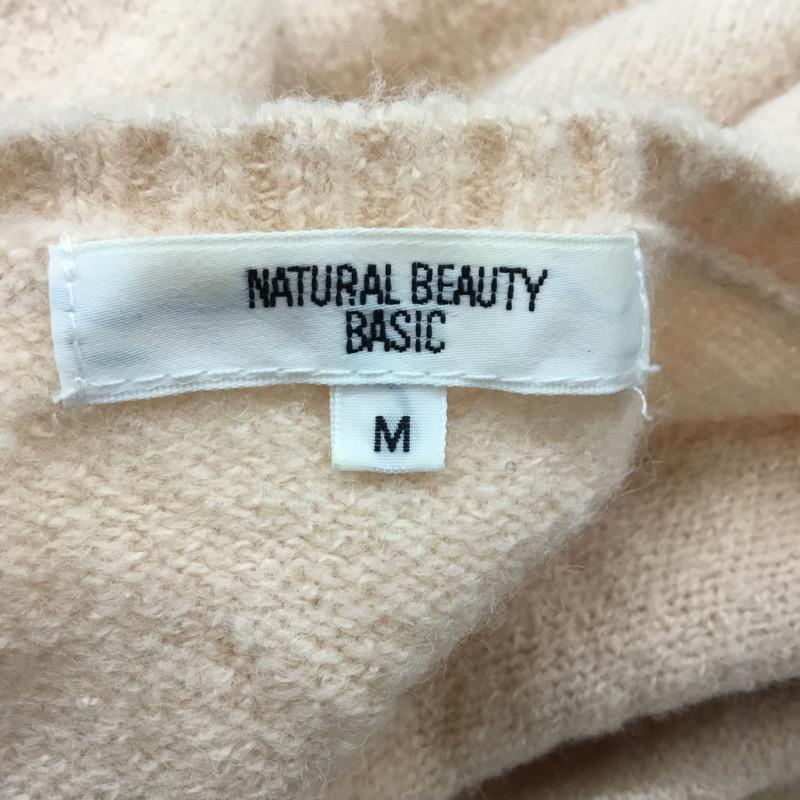 ナチュラルビューティーベーシック NATURAL BEAUTY BASIC ニット、セーター 長袖 M 無地 桃 / ピンク / レディース USED 古着 中古 10030507