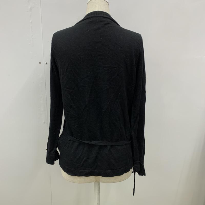ザラ ZARA カーディガン 長袖 レイヤードカーディガン M 無地 黒 / ブラック / レディース USED 古着 中古 10030547