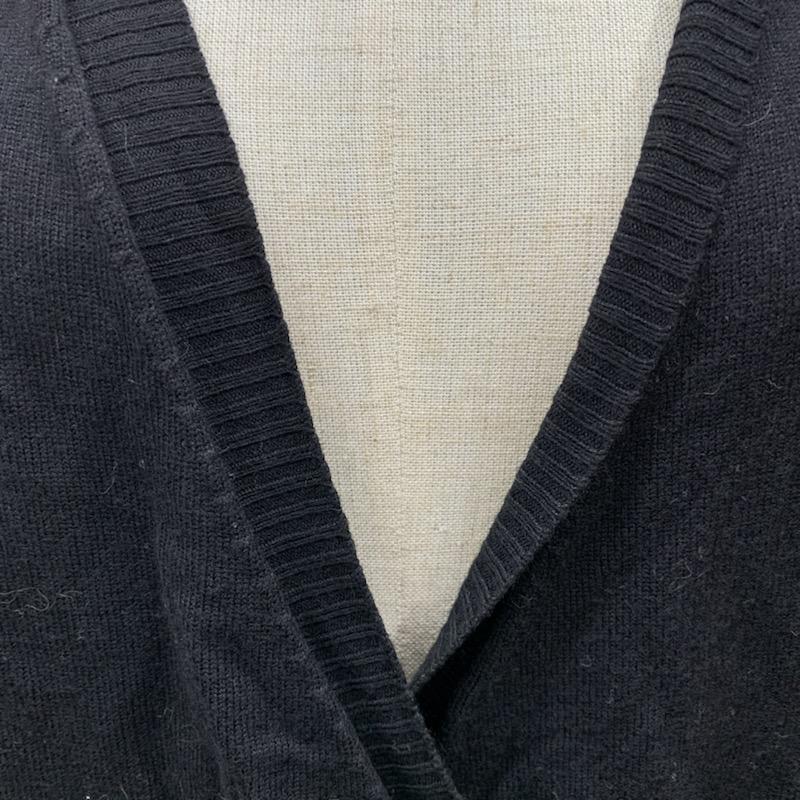 ザラ ZARA カーディガン 長袖 レイヤードカーディガン M 無地 黒 / ブラック / レディース USED 古着 中古 10030547