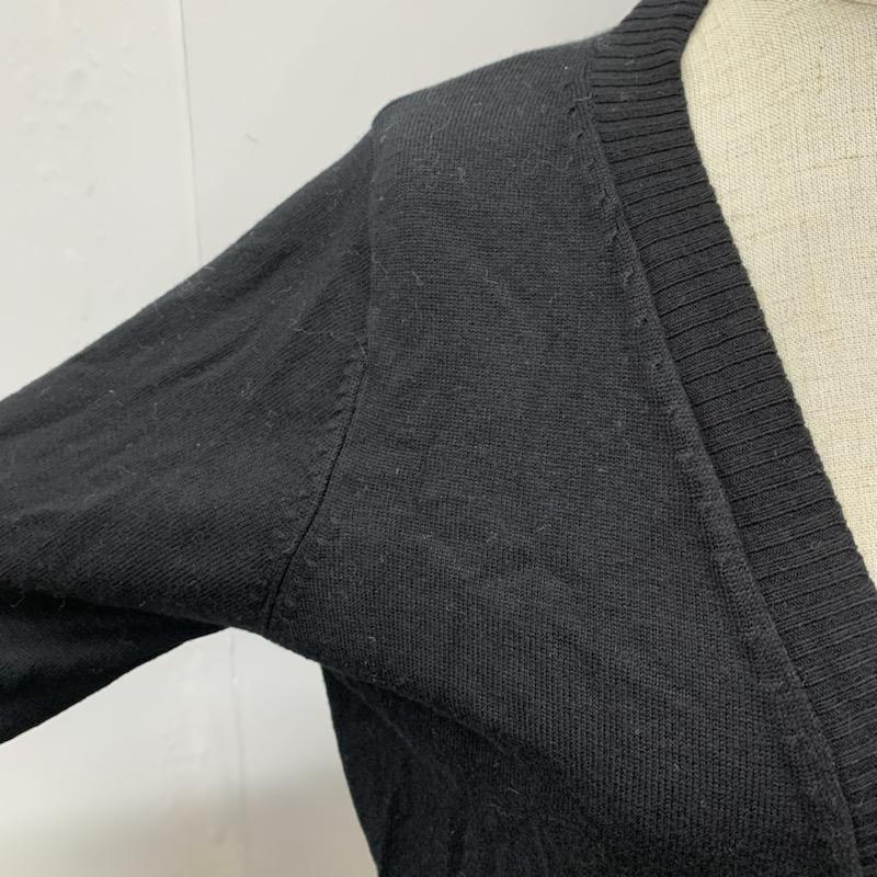 ザラ ZARA カーディガン 長袖 レイヤードカーディガン M 無地 黒 / ブラック / レディース USED 古着 中古 10030547