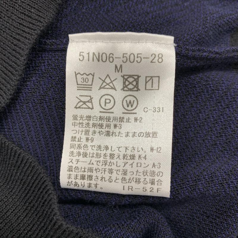 ブラックレーベル・クレストブリッジ BLACK LABEL CRESTBRIDGE カットソー 長袖 Vネック チェック ワンポイント M チェック X ワンポイント 黒 / ブラック / X 紺 / ネイビー / メンズ USED 古着 中古 10030704