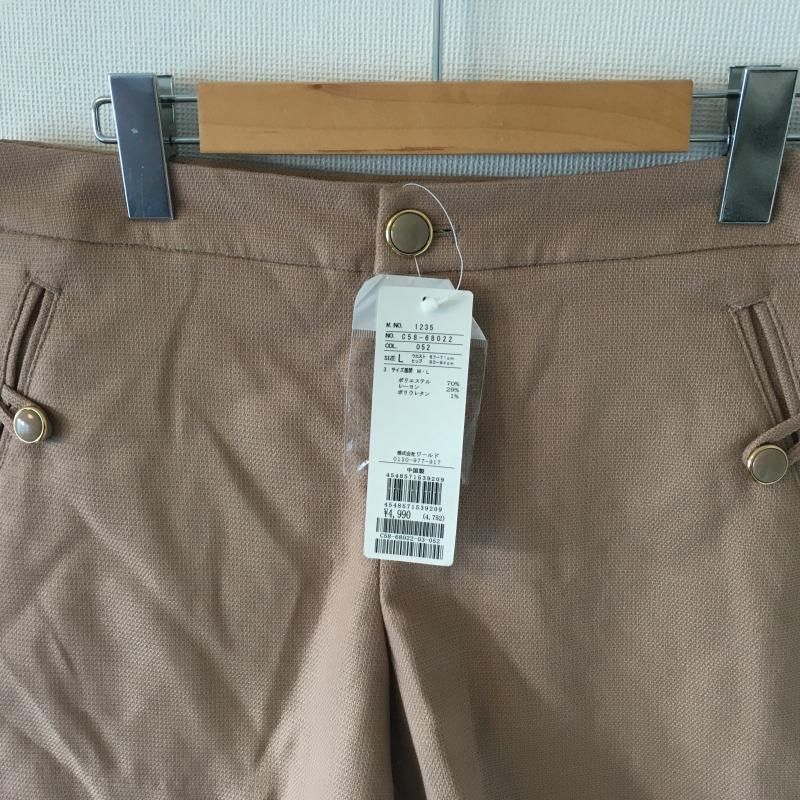 インデックス index パンツ ショートパンツ L 無地 ベージュ / ベージュ / レディース USED 古着 中古 10030982