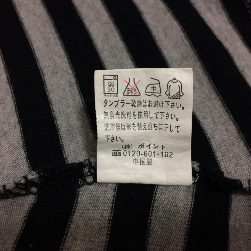 ローリーズファーム LOWRYS FARM カットソー 長袖 M ストライプ X  黒 / ブラック / X 灰 / グレー /  レディース USED 古着 中古 10031071