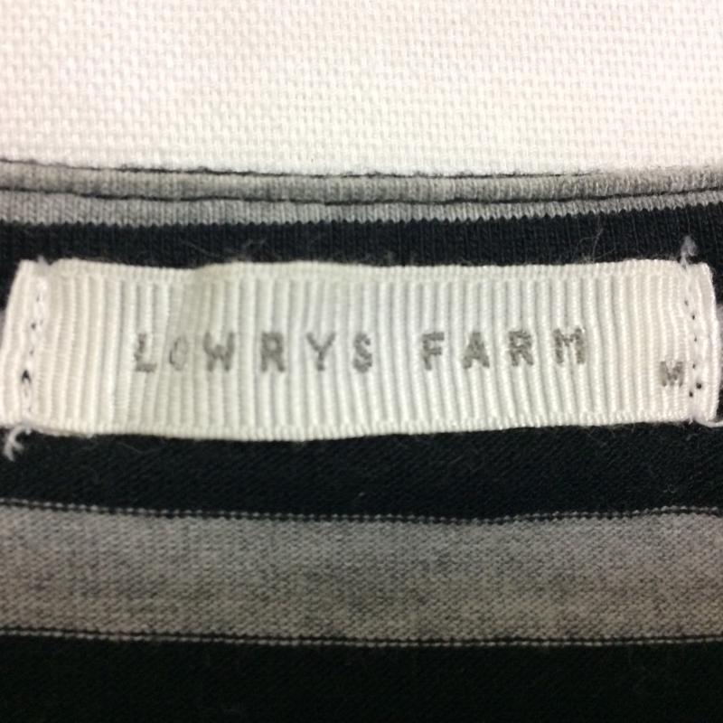 ローリーズファーム LOWRYS FARM カットソー 長袖 M ストライプ X  黒 / ブラック / X 灰 / グレー /  レディース USED 古着 中古 10031071