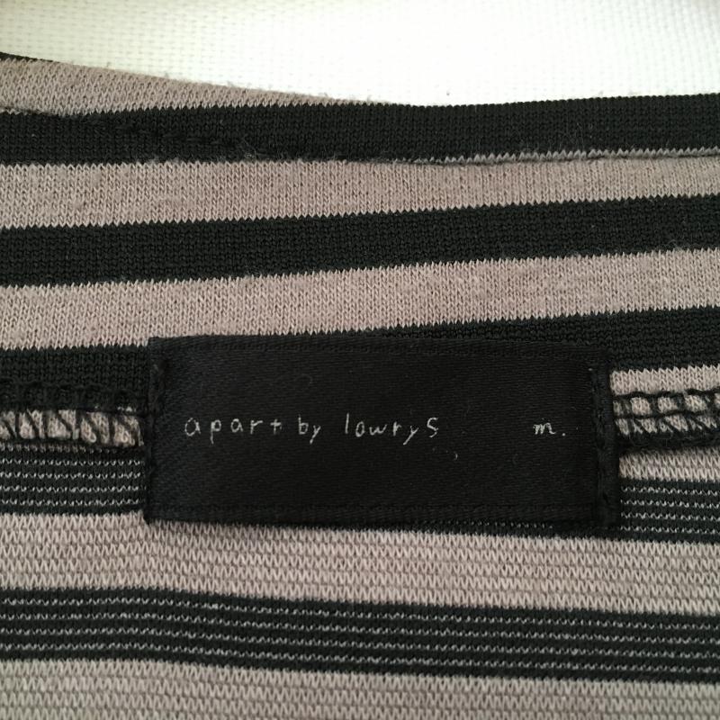 アパートバイローリーズ apart by lowrys チュニック 七分袖 M ボーダー柄 X 無地 黒 / ブラック / X ベージュ / ベージュ / レディース USED 古着 中古 10031082