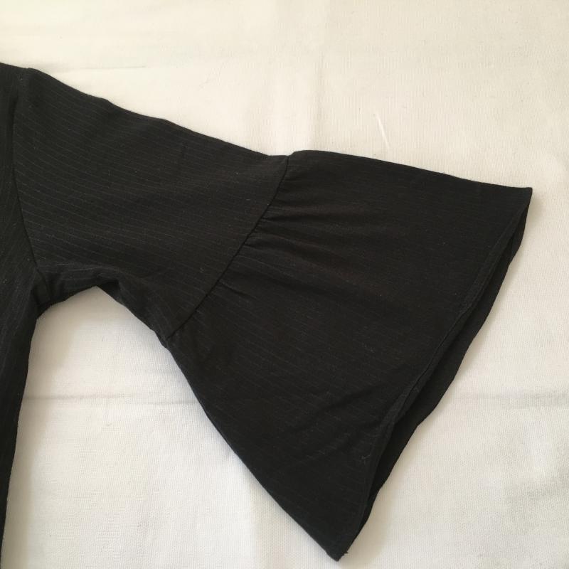 レプシィム LEPSIM カットソー 七分袖 M 無地 黒 / ブラック /  レディース USED 古着 中古 10031087