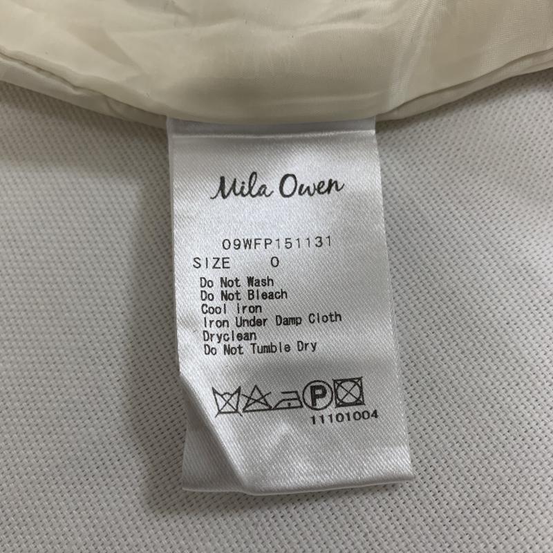 ミラオーウェン Mila Owen パンツ スラックス テーパード 0 ストライプ 白 / ホワイト / X 黒 / ブラック / レディース USED 古着 中古 10031111