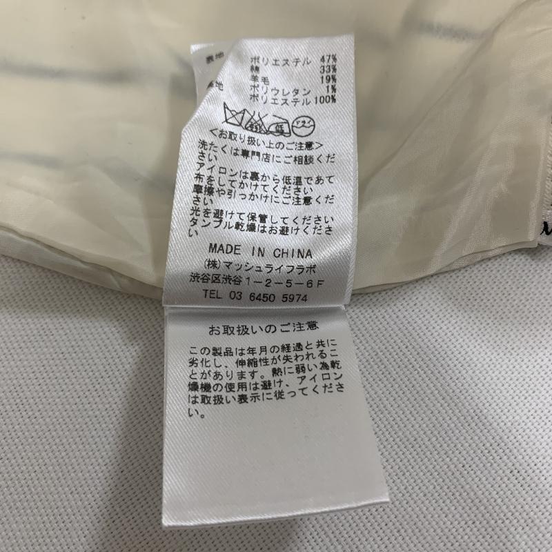 ミラオーウェン Mila Owen パンツ スラックス テーパード 0 ストライプ 白 / ホワイト / X 黒 / ブラック / レディース USED 古着 中古 10031111