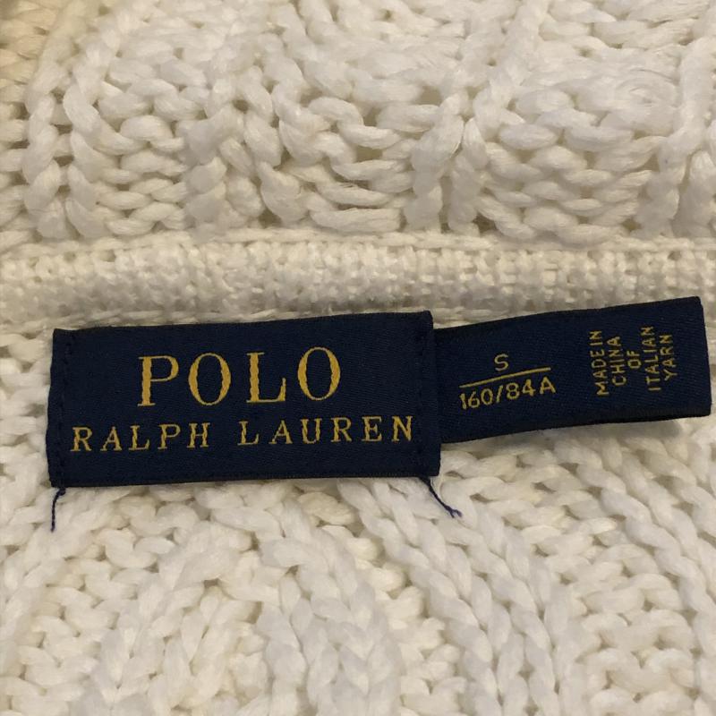 ポロラルフローレン POLO RALPH LAUREN カーディガン 長袖 ニットガウン S 無地 白 / ホワイト / レディース USED 古着 中古 10031123