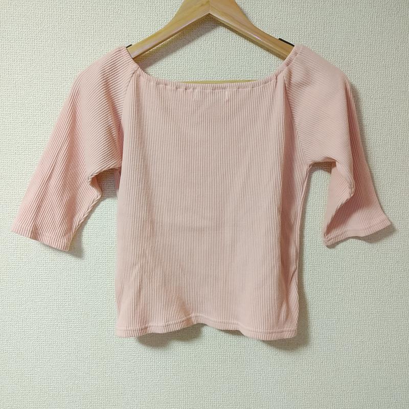 ダズリン dazzlin カットソー 七分袖 FREE 無地 X ワンポイント X 刺繍 桃 / ピンク / X 白 / ホワイト / X 緑 / グリーン /  レディース USED 古着 中古 10031273