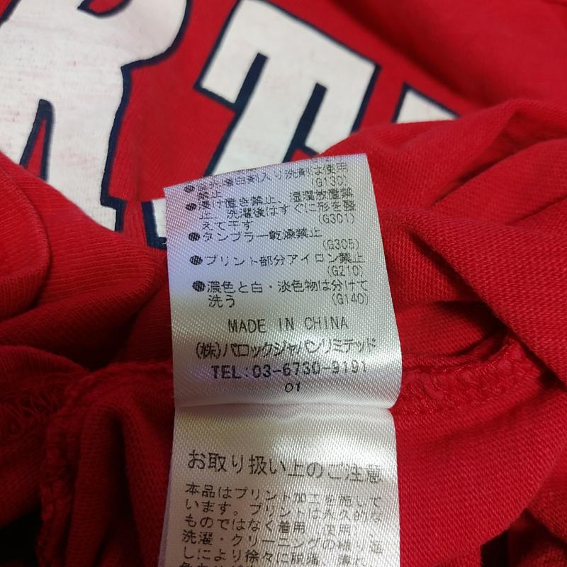 アールシーダブリュービー RCWB Tシャツ 長袖 S 無地 X ロゴ、文字 赤 / レッド / X 白 / ホワイト / レディース USED 古着 中古 10031276