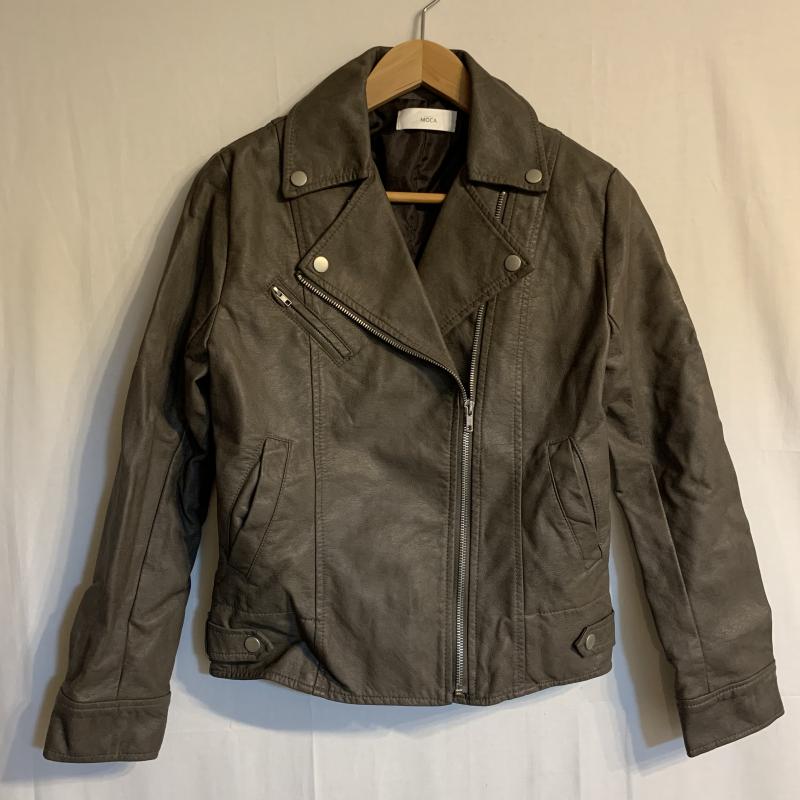 セレクトモカ select MOCA ジャケット、上着 レザージャケット フェイクレザー 合成皮革 M 無地 茶 / ブラウン / レディース USED 古着 中古 10031297