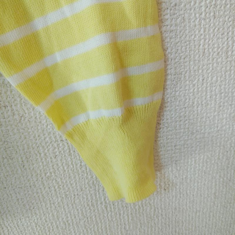 アパートバイローリーズ apart by lowrys カーディガン 長袖 M ボーダー柄 黄 / イエロー / X 白 / ホワイト / レディース USED 古着 中古 10031354