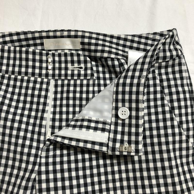 トゥエルブ アジェンダ 12Twelve Agenda パンツ スラックス 36 チェック 白 / ホワイト / X 黒 / ブラック / レディース USED 古着 中古 10031427