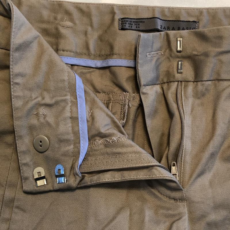 ザラベーシック ZARA BASIC パンツ スラックス 34 無地 ベージュ / ベージュ / レディース USED 古着 中古 10031473
