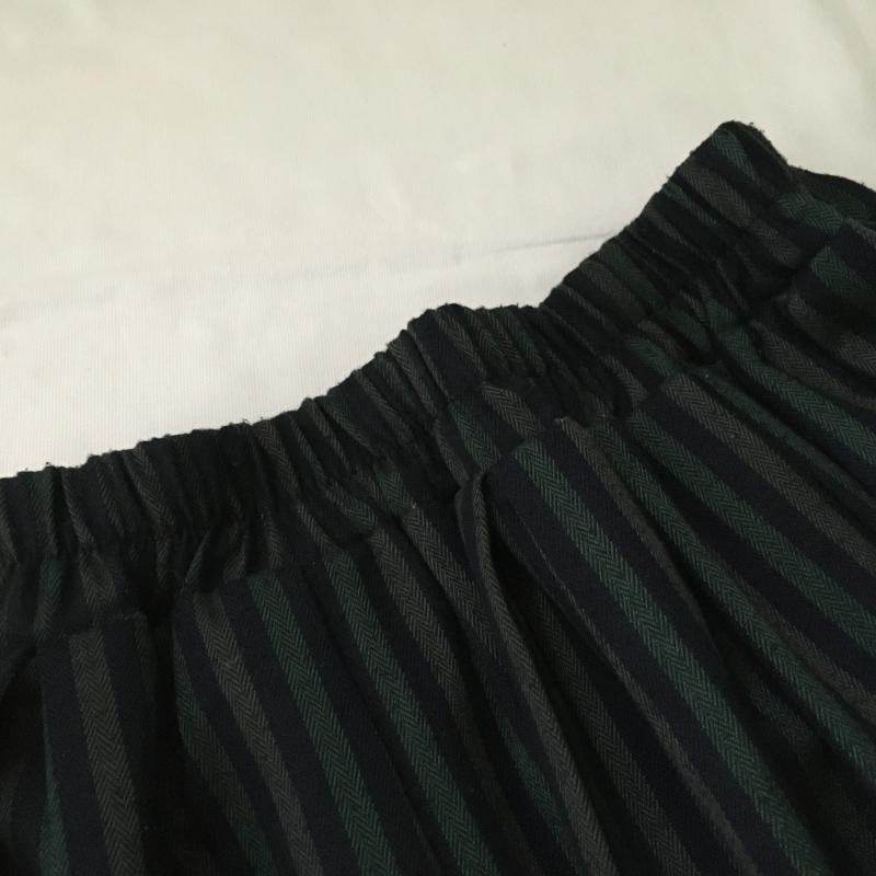 ジーナシス JEANASIS スカート ひざ丈スカート FREE ストライプ 灰 / グレー / X 紺 / ネイビー / X 緑 / グリーン / レディース USED 古着 中古 10031513