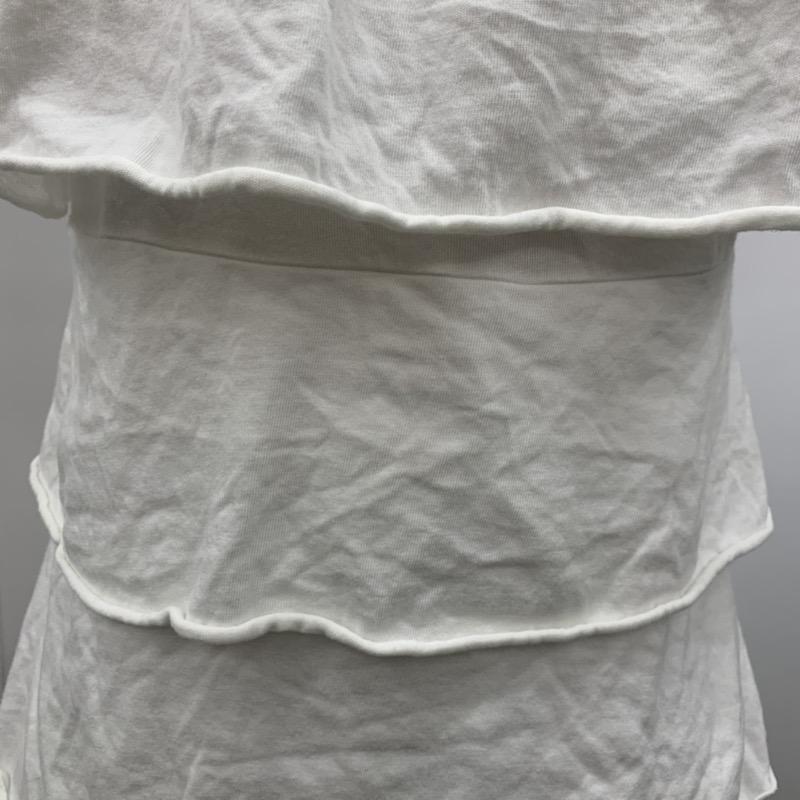 エフデ ef-de カットソー 半袖 無地 フリル レース 9 無地 白 / ホワイト /  レディース USED 古着 中古 10031823