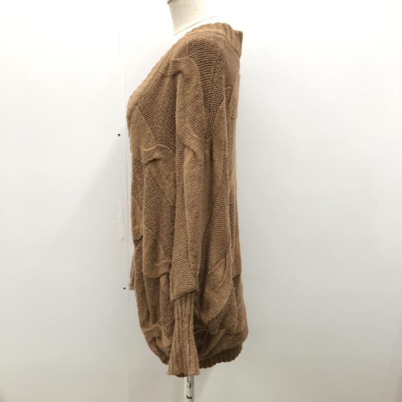 ヘザー Heather カーディガン 長袖 無地 FREE 無地 茶 / ブラウン / レディース USED 古着 中古 10031883