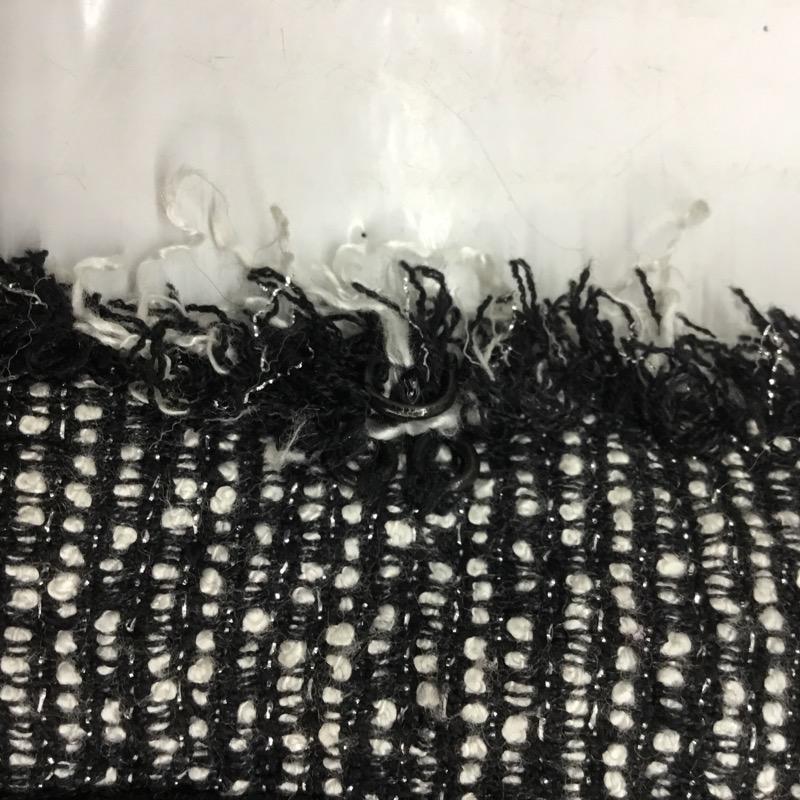 ルスーク LESOUK カーディガン 長袖 無地 リブ 38 無地 X 黒 / ブラック / X 白 / ホワイト / レディース USED 古着 中古 10031905
