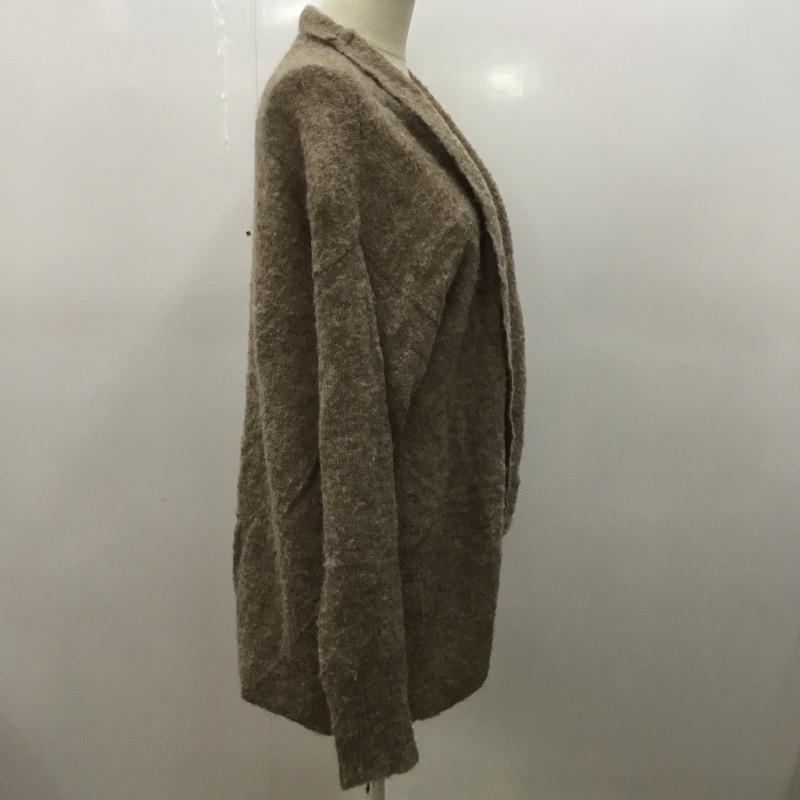 エージーバイアクアガール AGBYAQUAGIRL カーディガン 長袖 無地 M 無地 ベージュ / ベージュ / レディース USED 古着 中古 10031906