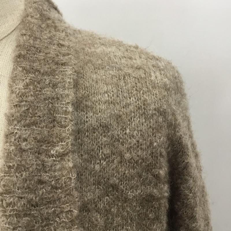 エージーバイアクアガール AGBYAQUAGIRL カーディガン 長袖 無地 M 無地 ベージュ / ベージュ / レディース USED 古着 中古 10031906
