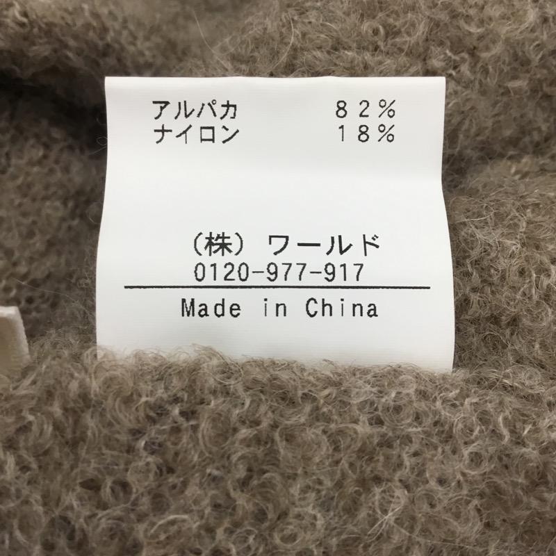 エージーバイアクアガール AGBYAQUAGIRL カーディガン 長袖 無地 M 無地 ベージュ / ベージュ / レディース USED 古着 中古 10031906