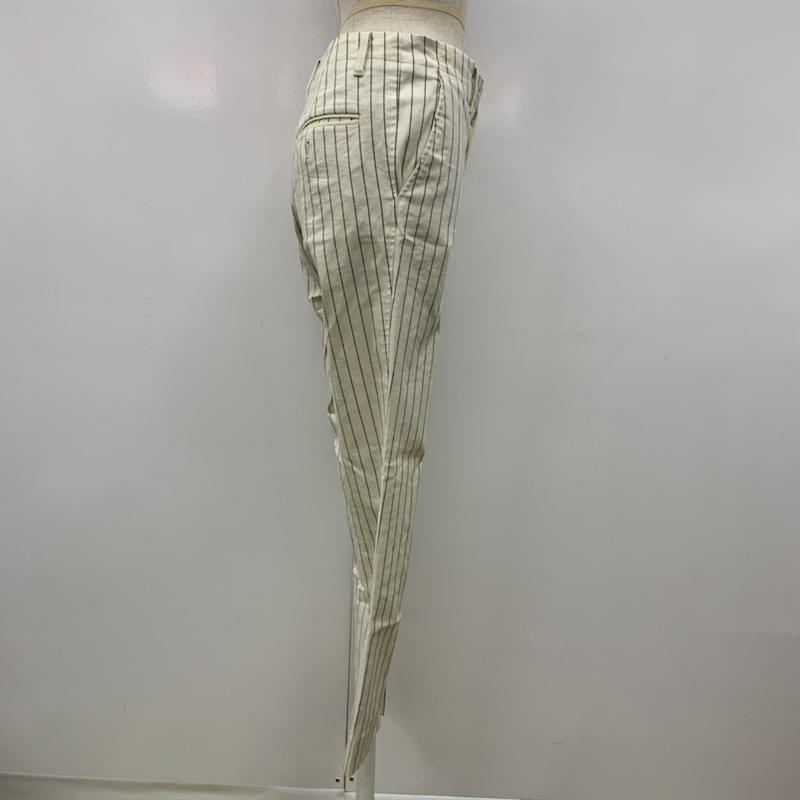 アダムエロペ ADAM ET ROPE' ボトムス ボトムス テーパードパンツ ストライプ 36 ストライプ 白 / ホワイト / X 紺 / ネイビー / レディース USED 古着 中古 10031958