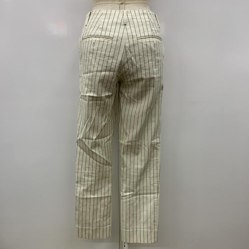 アダムエロペ ADAM ET ROPE' ボトムス ボトムス テーパードパンツ ストライプ 36 ストライプ 白 / ホワイト / X 紺 / ネイビー / レディース USED 古着 中古 10031958