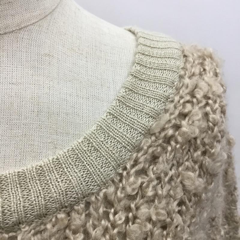 グリーンレーベルリラクシング green label relaxing ニット、セーター 長袖 無地 クルーネック 無地 ベージュ / ベージュ / レディース USED 古着 中古 10031986
