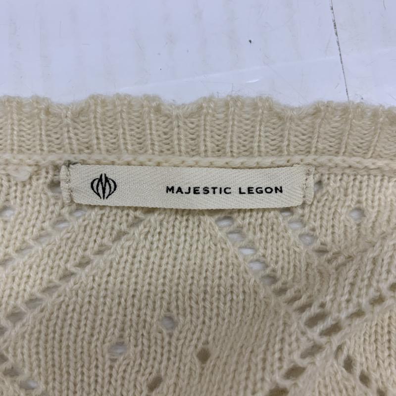 マジェスティックレゴン MAJESTIC LEGON ニット、セーター 長袖 ひし形模様編み FREE アイボリー / アイボリー / レディース USED 古着 中古 10031997