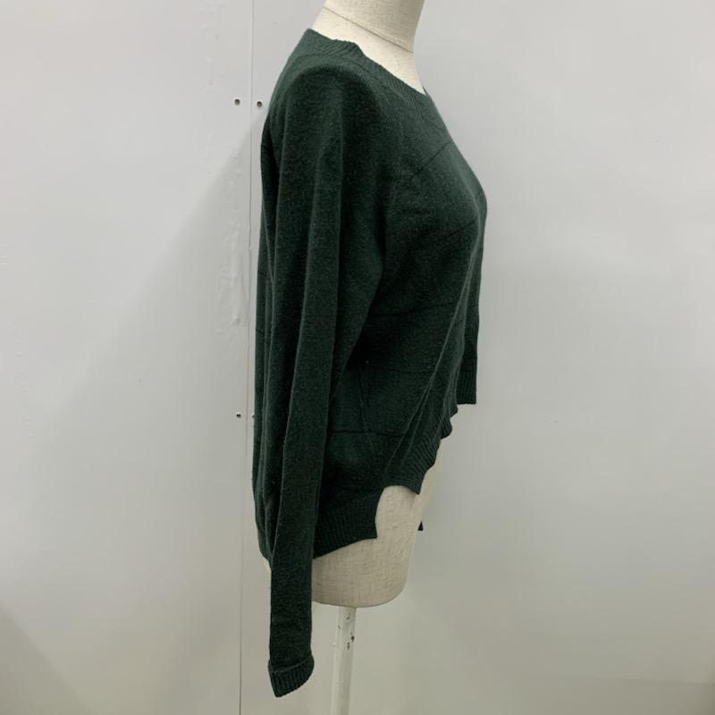 ジーナシス JEANASIS ニット、セーター 長袖 ボーダー FREE ボーダー柄 緑 / グリーン / X 黒 / ブラック / レディース USED 古着 中古 10032004