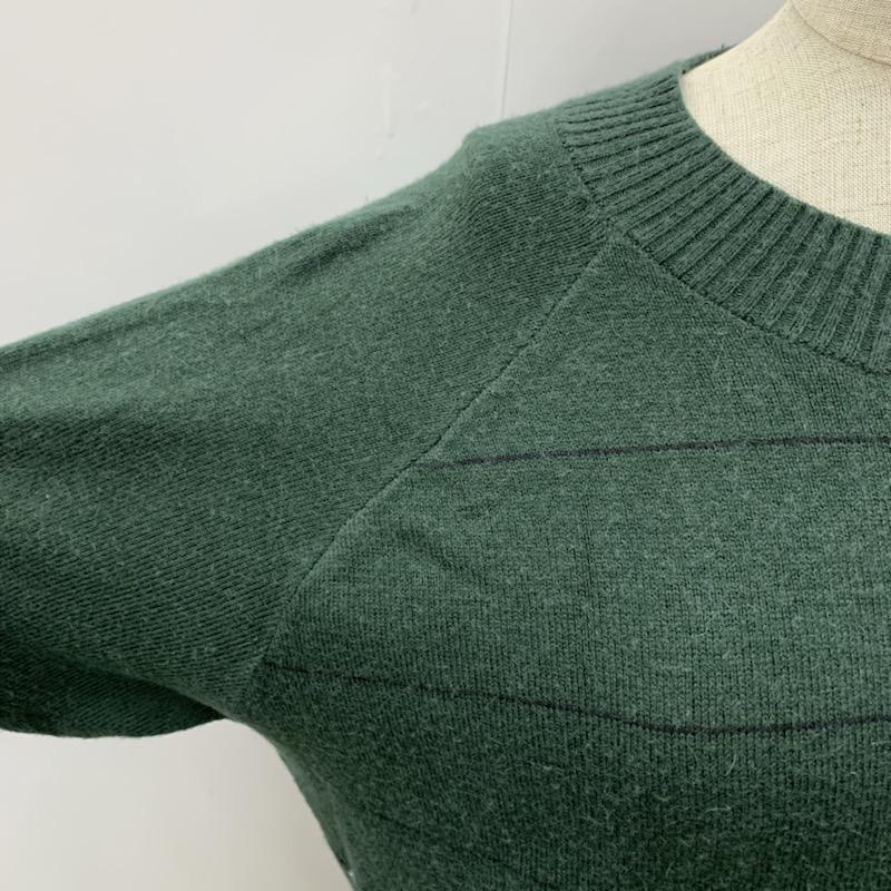 ジーナシス JEANASIS ニット、セーター 長袖 ボーダー FREE ボーダー柄 緑 / グリーン / X 黒 / ブラック / レディース USED 古着 中古 10032004