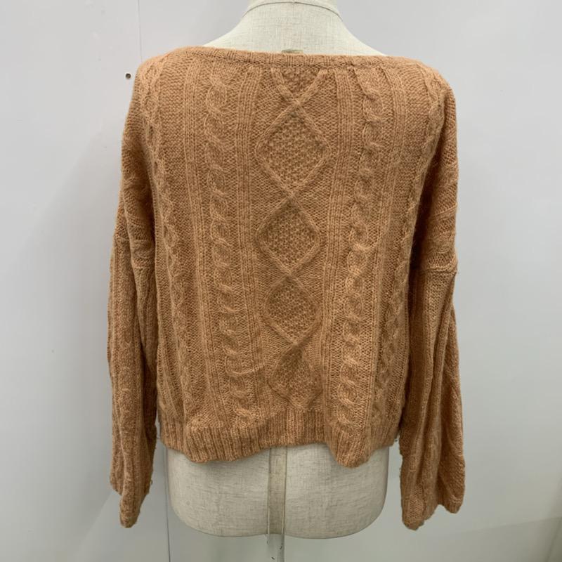 ダズリン dazzlin ニット、セーター 長袖 無地 ケーブル編み FREE 無地 桃 / ピンク / レディース USED 古着 中古 10032005