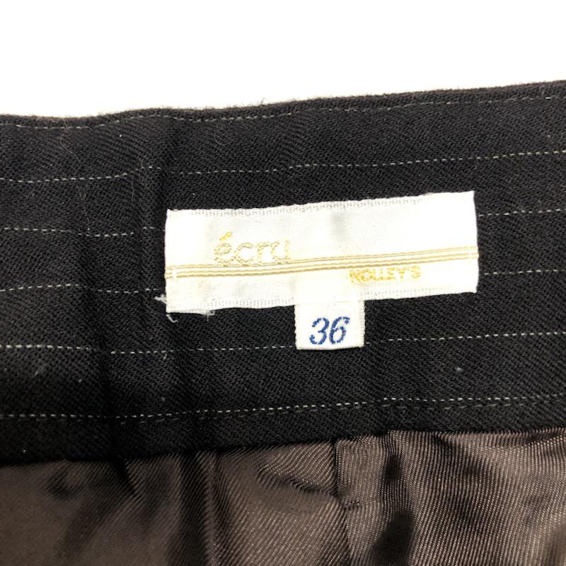 ノーリーズ NOLLEY'S パンツ ショートパンツ 36 ストライプ 黒 / ブラック / レディース USED 古着 中古 10032088