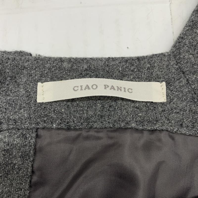 チャオパニック CIAOPANIC ワンピース ミニスカート FREE 無地 灰 / グレー / レディース USED 古着 中古 10032110