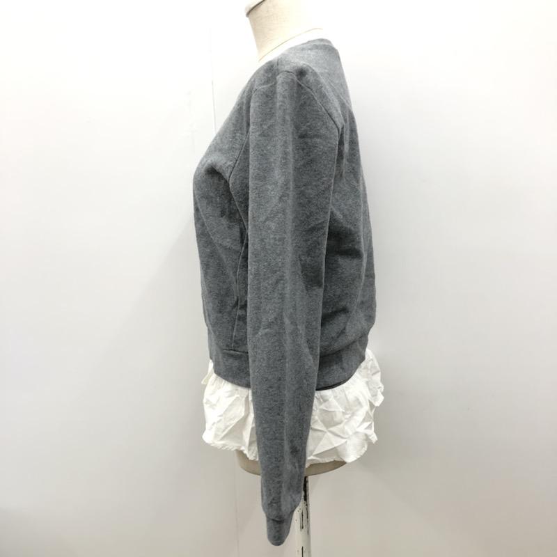 アースミュージックアンドエコロジー earth music&ecology カットソー 長袖 無地 M 無地 灰 / グレー / X 白 / ホワイト /  レディース USED 古着 中古 10032188