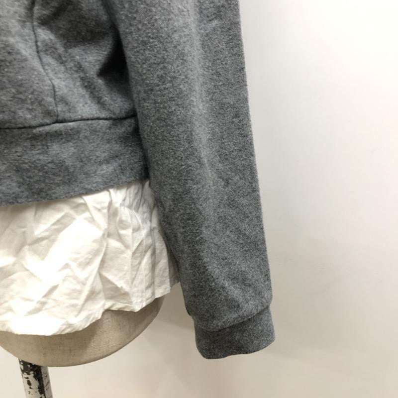 アースミュージックアンドエコロジー earth music&ecology カットソー 長袖 無地 M 無地 灰 / グレー / X 白 / ホワイト /  レディース USED 古着 中古 10032188