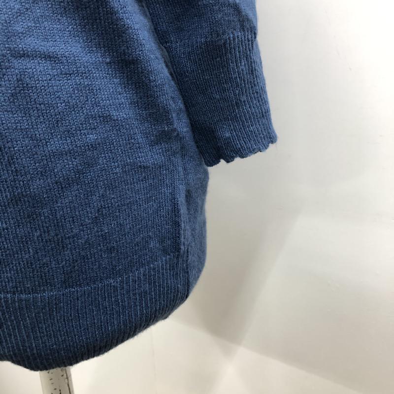 フリーズマート FREE'S MART カットソー 七分袖 無地 レース M 無地 X レース柄 青 / ブルー / X アイボリー / アイボリー /  レディース USED 古着 中古 10032189