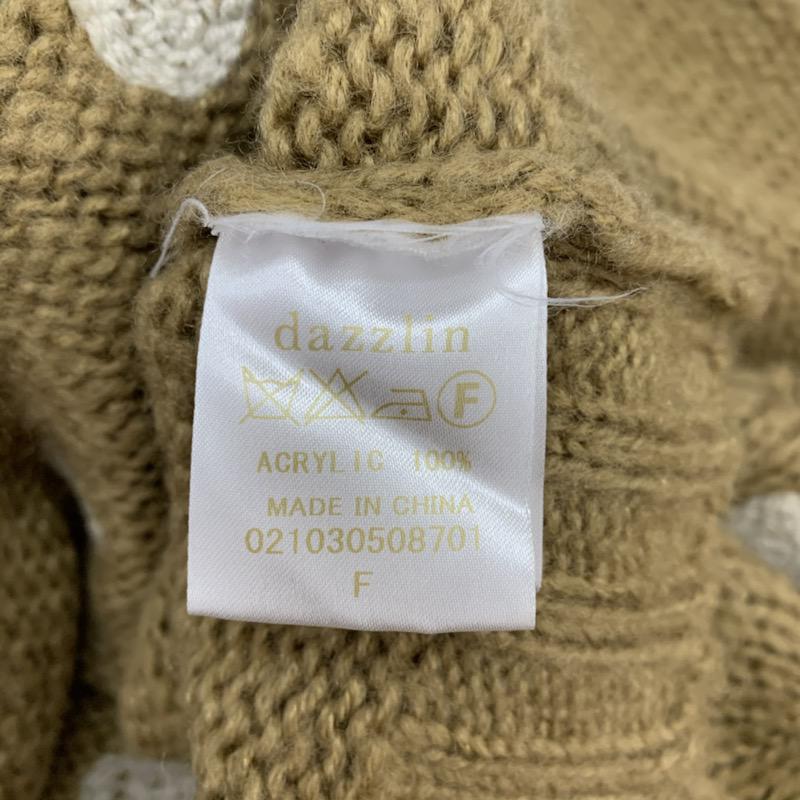 ダズリン dazzlin ニット、セーター 長袖 FREE 無地 茶 / ブラウン / レディース USED 古着 中古 10032234