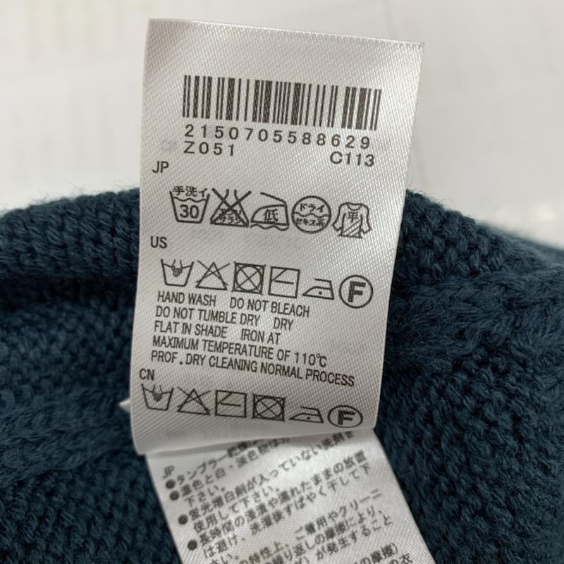 イーハイフンワールドギャラリー E hyphen world gallery ニット、セーター 長袖 FREE 無地 X ロゴ、文字 緑 / グリーン / レディース USED 古着 中古 10032238