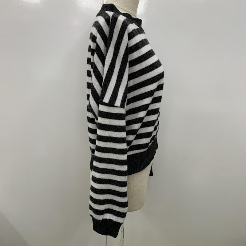 ローリーズファーム LOWRYS FARM カットソー 長袖 ボーダー M ボーダー柄 白 / ホワイト / X 黒 / ブラック /  レディース USED 古着 中古 10032277