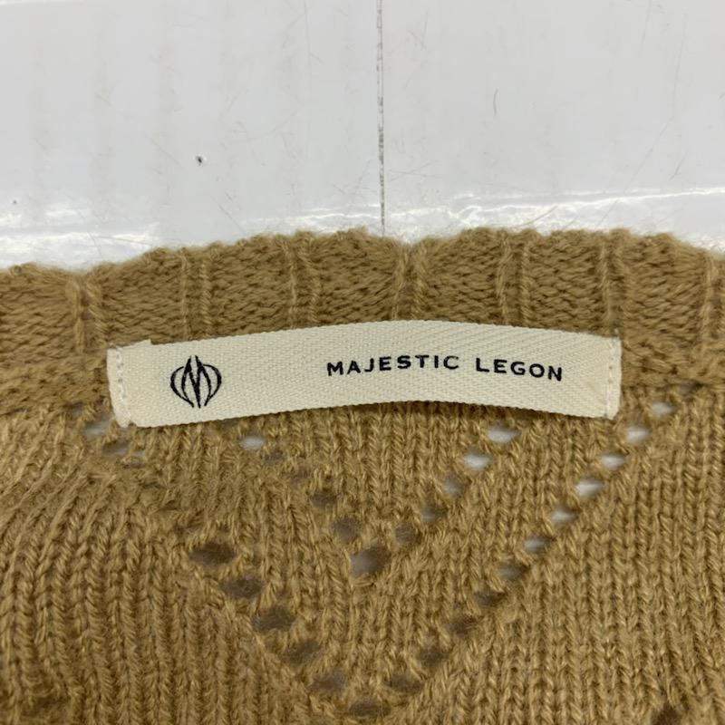 マジェスティックレゴン MAJESTIC LEGON ニット、セーター 長袖 FREE 無地 茶 / ブラウン / レディース USED 古着 中古 10032279