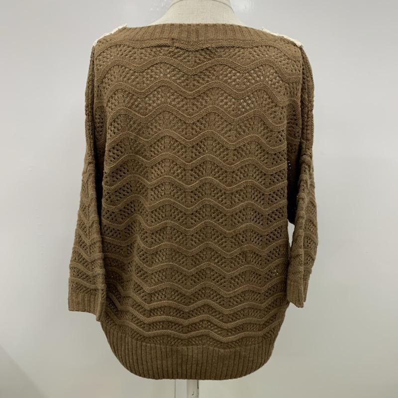 ページボーイ PAGEBOY ニット、セーター 七分袖 M 茶 / ブラウン / レディース USED 古着 中古 10032280