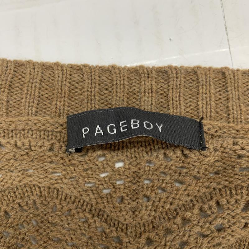 ページボーイ PAGEBOY ニット、セーター 七分袖 M 茶 / ブラウン / レディース USED 古着 中古 10032280